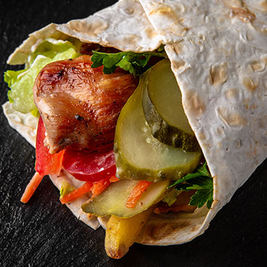 Fresh, yummy wraps from Calne Charcoal Grill